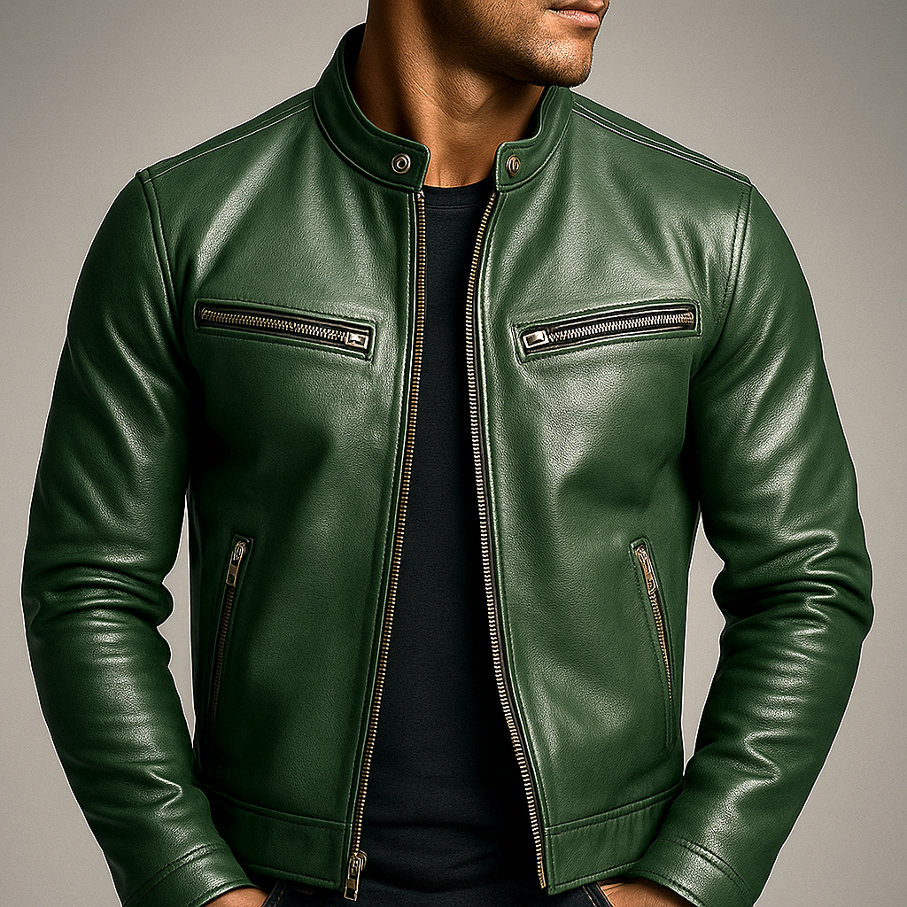 Veste en Cuir Vintage - Durable Veste