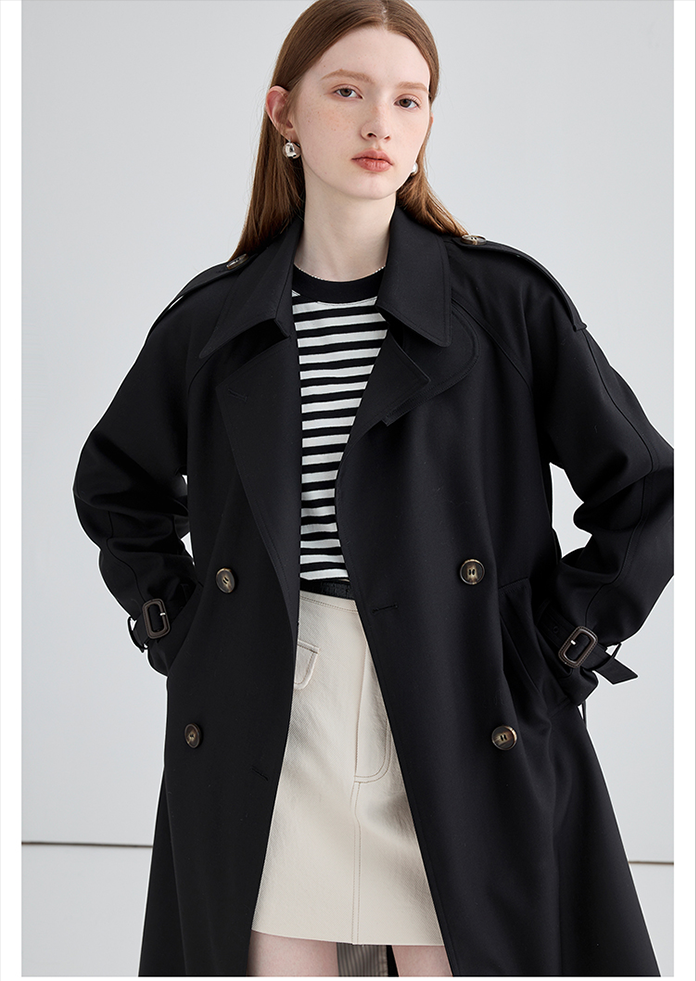 Trench-coat britannique mi-long