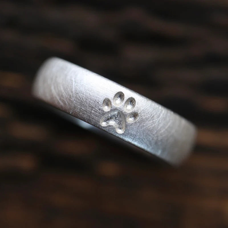 Malens — Bague en Argent avec Empreinte de Patte
