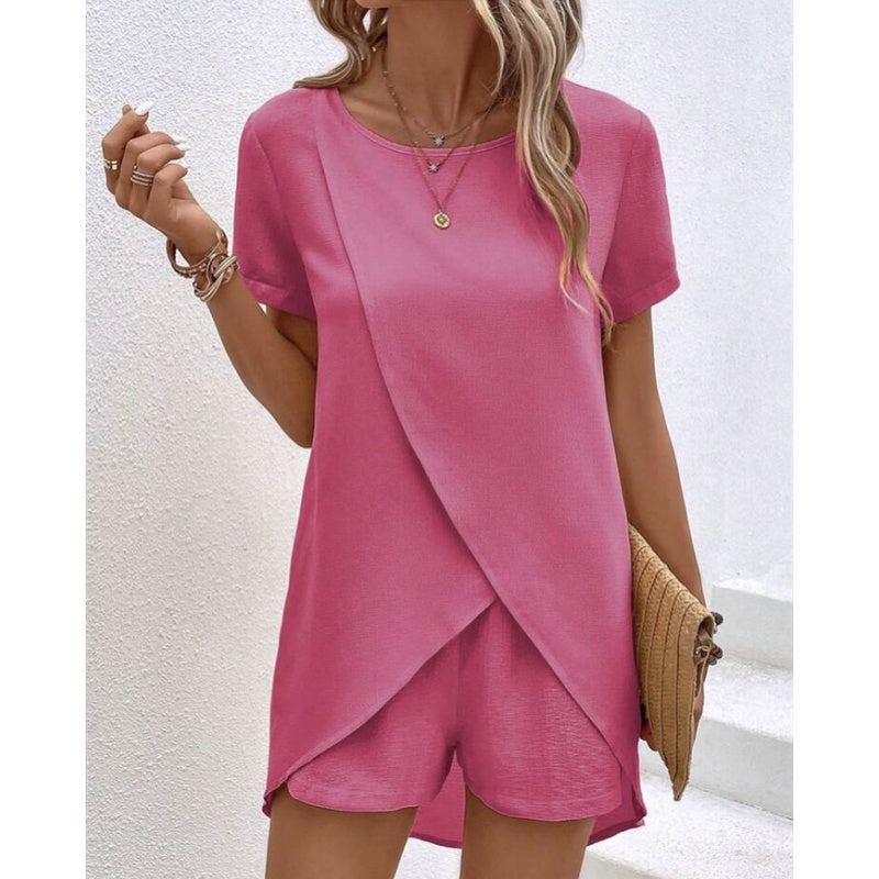 Vaelora — Ensemble Top Asymétrique & Shorts