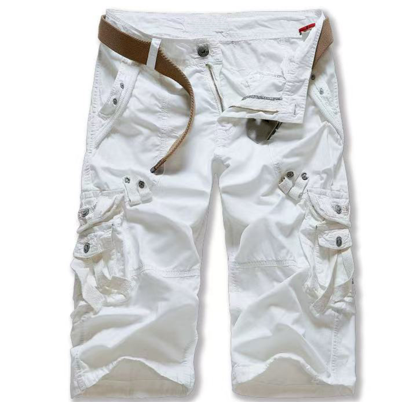 Kastellan — Shorts cargo en coton mélangé à poches multiples
