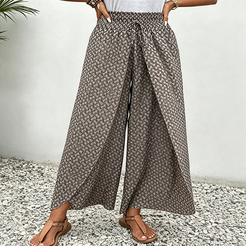 Belora — Pantalon Imprimé avec Cordon de Serrage, Coupe Décontractée