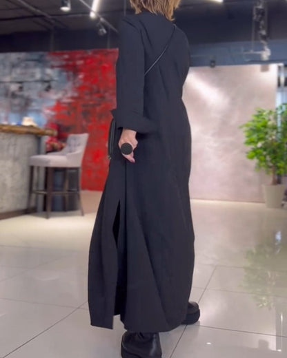 Robe longue, ample avec fentes latérales - Décontractée Robe droite