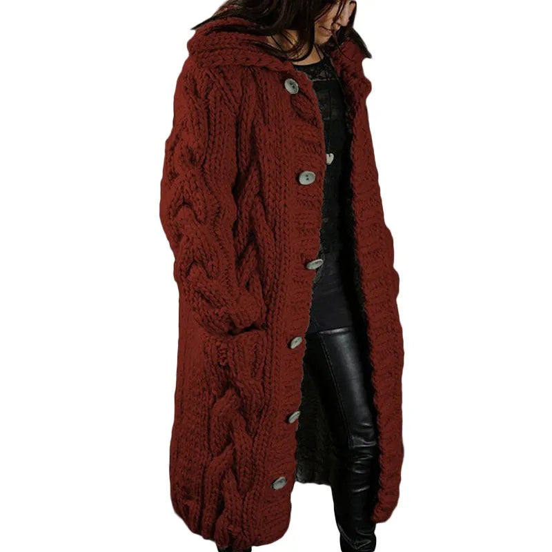 Ondine — Manteau Cardigan en Tricot Épais