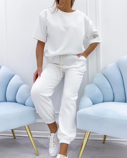 Ensemble Décontracté pour Femmes - Haut et Pantalon Élégants sans Effort