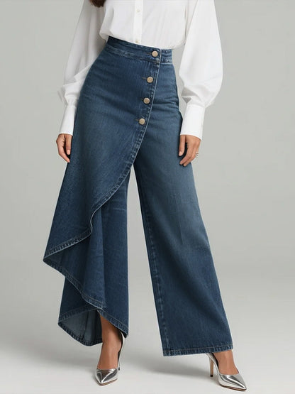 Jeans Femmes Taille Haute - Élégante Coupe Lâche