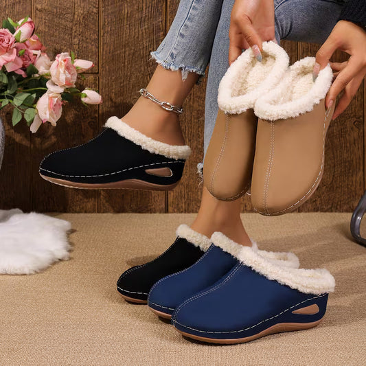 Chaussures d'hiver pour femmes avec doublure en peluche