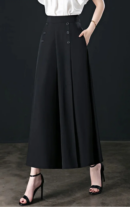Hotishop - Pantalons plissés confortables et élégants avec jambes larges