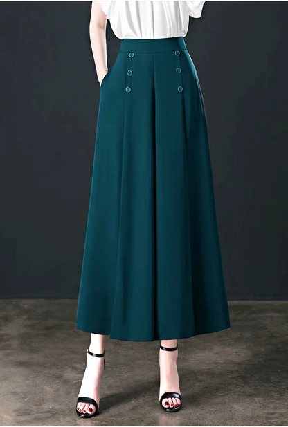 Hotishop - Pantalons plissés confortables et élégants avec jambes larges