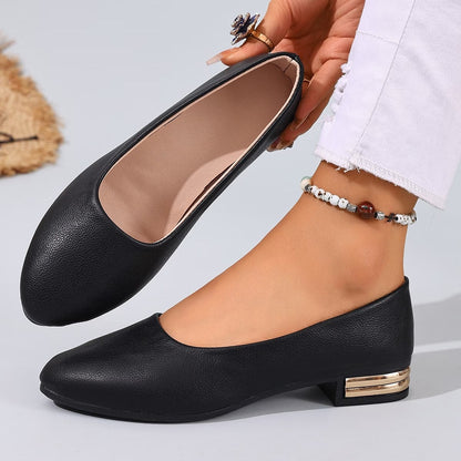 Mocassins plats en cuir pour femmes - confortables