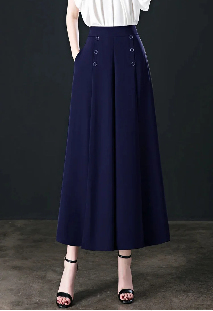 Hotishop - Pantalons plissés confortables et élégants avec jambes larges