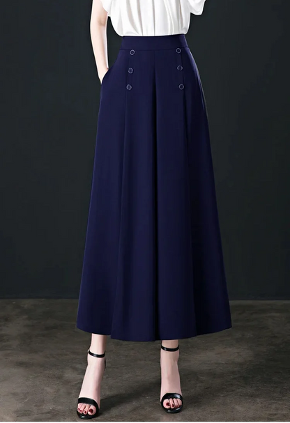 Hotishop - Pantalons plissés confortables et élégants avec jambes larges