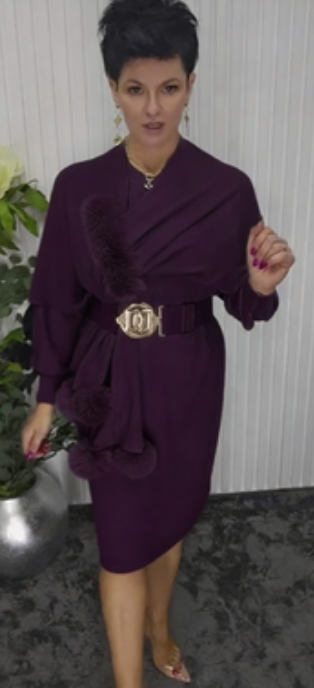 Robe longue à manches longues Noréa - Élégante Robe