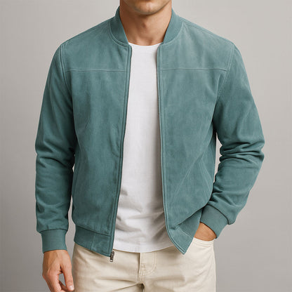 Adrian - Veste Bomber Douce en Suède Premium