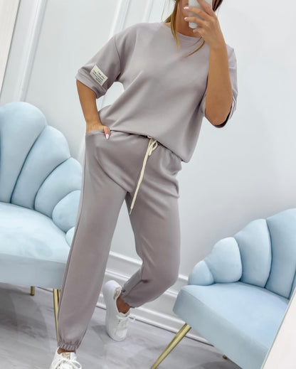 Ensemble Décontracté pour Femmes - Haut et Pantalon Élégants sans Effort