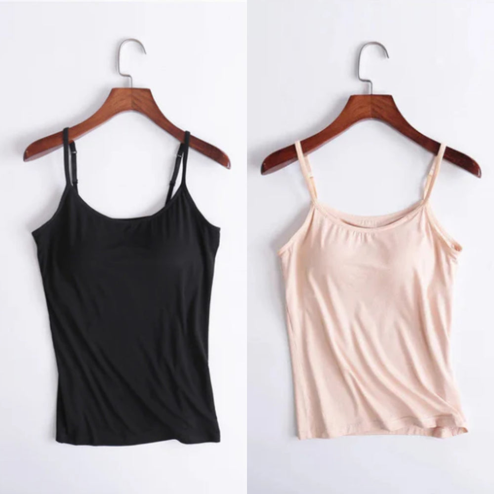 Vellamie — Camisole Décontractée avec Soutien-Gorge Intégré
