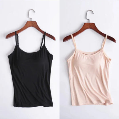 Vellamie — Camisole Décontractée avec Soutien-Gorge Intégré