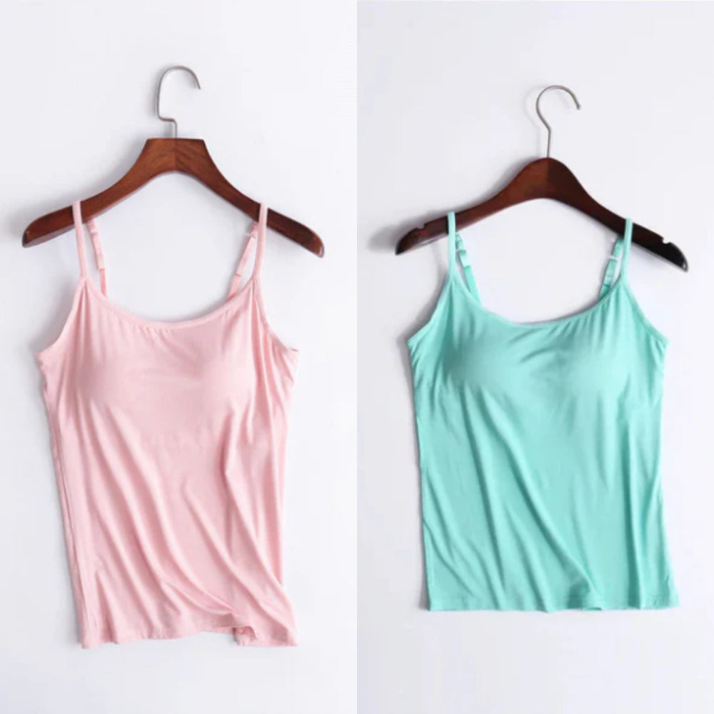 Vellamie — Camisole Décontractée avec Soutien-Gorge Intégré
