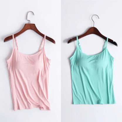 Vellamie — Camisole Décontractée avec Soutien-Gorge Intégré