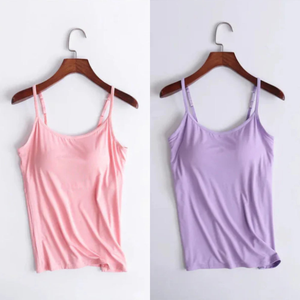 Vellamie — Camisole Décontractée avec Soutien-Gorge Intégré