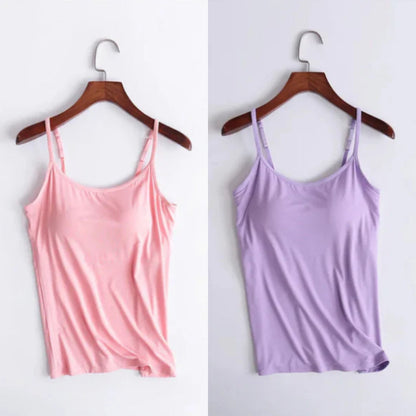 Vellamie — Camisole Décontractée avec Soutien-Gorge Intégré
