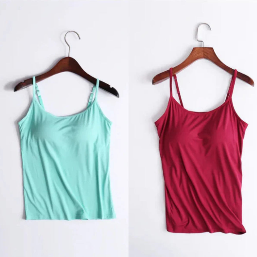 Vellamie — Camisole Décontractée avec Soutien-Gorge Intégré