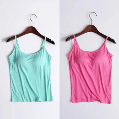 Vellamie — Camisole Décontractée avec Soutien-Gorge Intégré