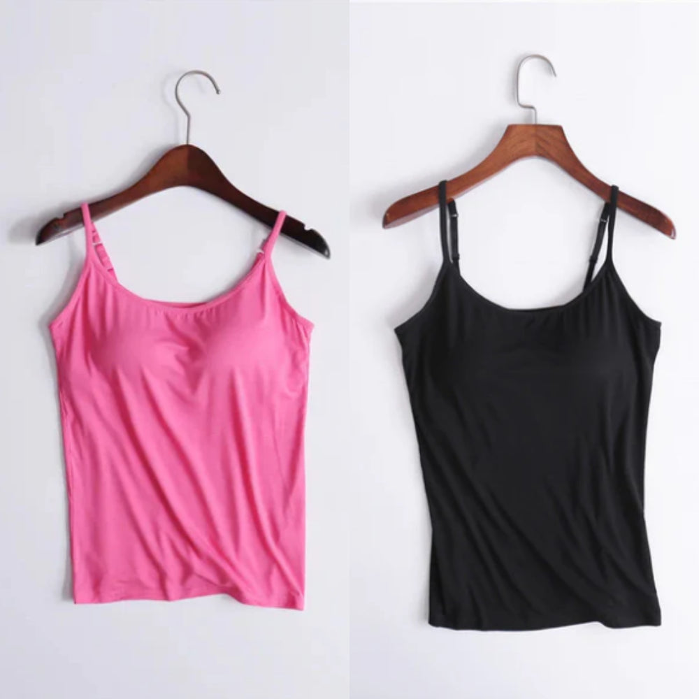 Vellamie — Camisole Décontractée avec Soutien-Gorge Intégré