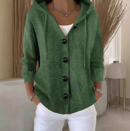 Linden — Cardigan en grosse maille avec capuche