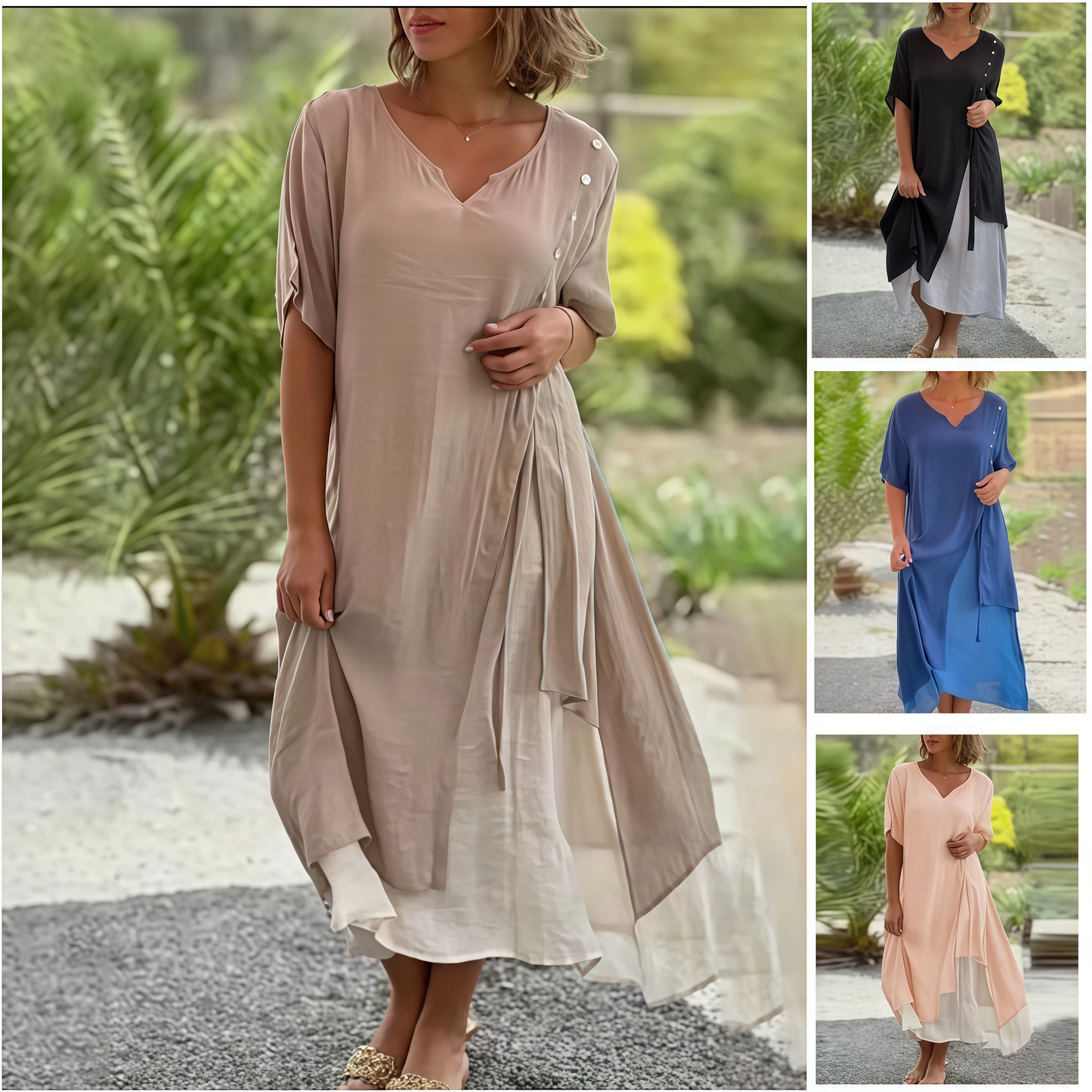 Aveline — Robe Maxi à Col V