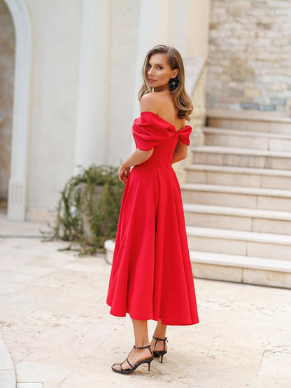 Deliha — Robe fluide à épaules dénudées
