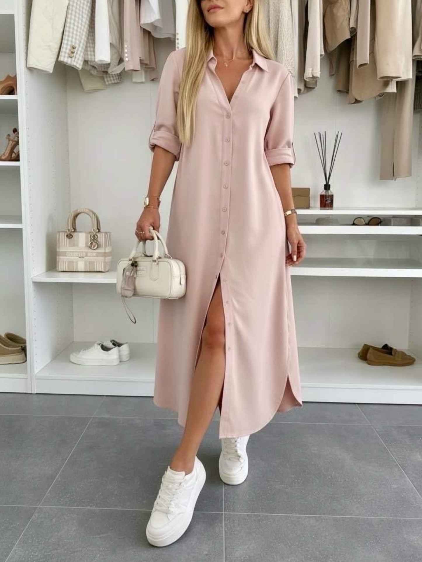 Odalys — Robe Chemise en Coton Surdimensionnée