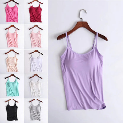 Vellamie — Camisole Décontractée avec Soutien-Gorge Intégré