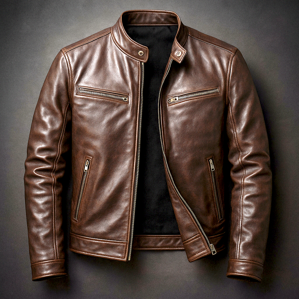 Veste en Cuir Vintage - Durable Veste