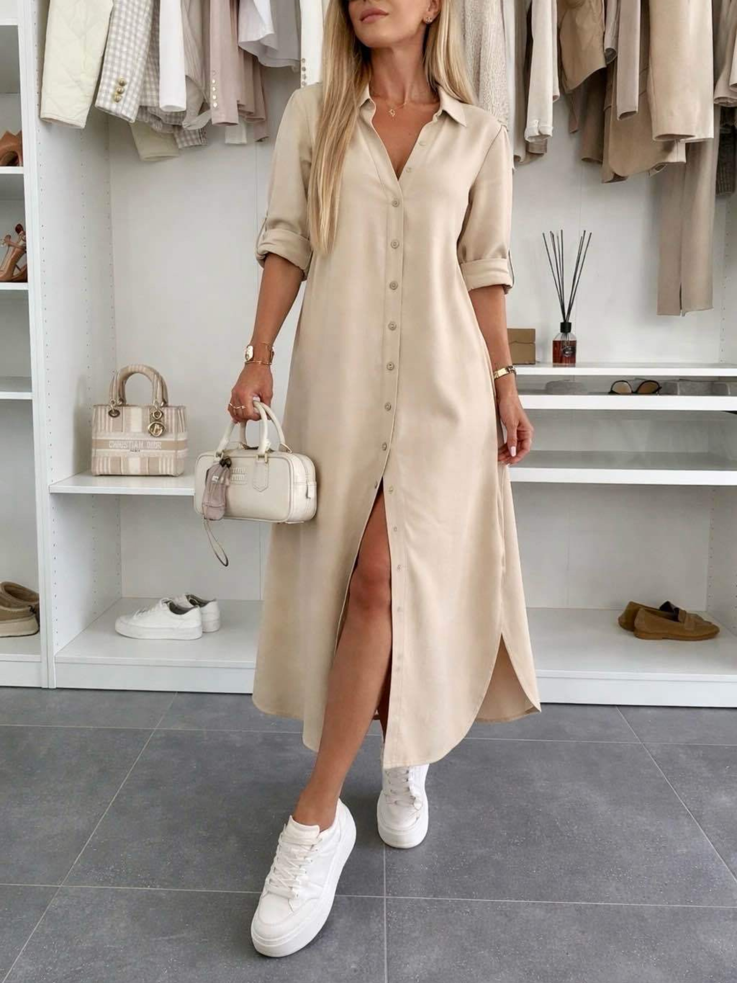 Odalys — Robe Chemise en Coton Surdimensionnée