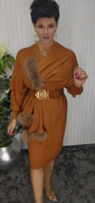 Robe longue à manches longues Noréa - Élégante Robe