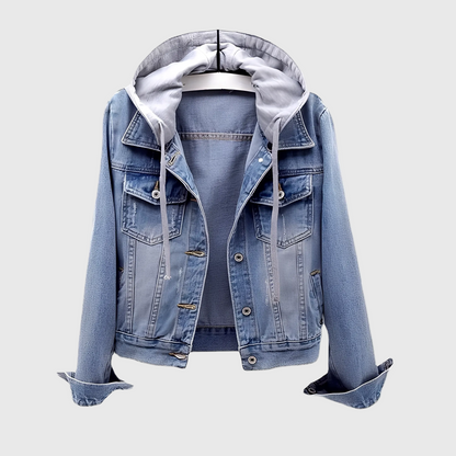 Relaxed Urban Ease - Confortable Veste en Jean à Capuche