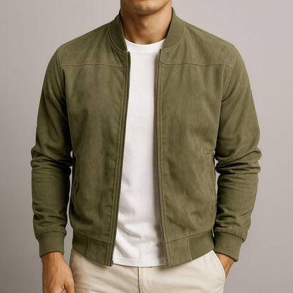 Adrian - Veste Bomber Douce en Suède Premium