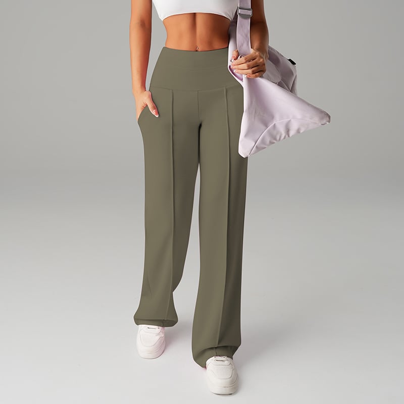 Velori — Pantalon fluide à jambes larges en soie quotidienne