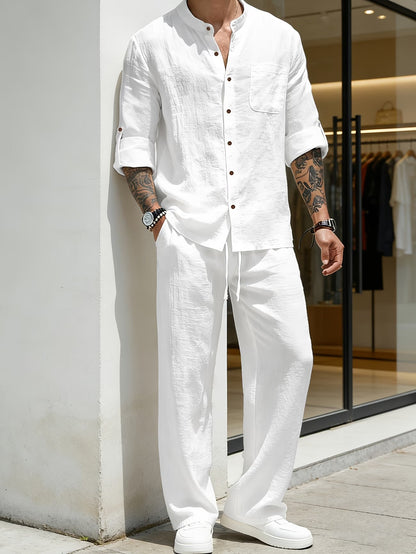 Linènce — Ensemble chemise et pantalon en mélange de lin