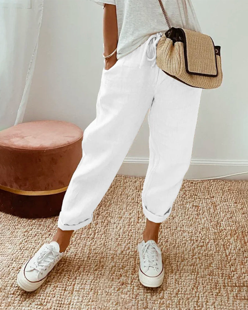 Agatha — Pantalon droit taille haute