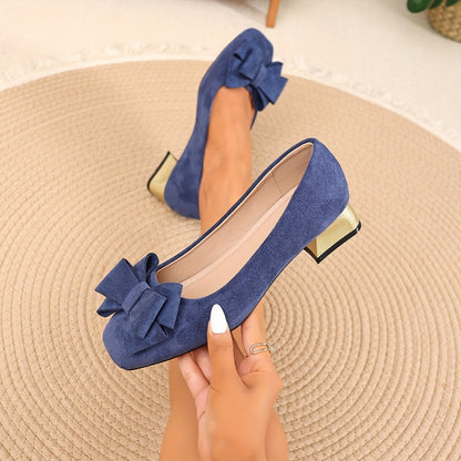 Talons Hauts Carrés Éléguants avec Talon Épais - Élégantes Chaussures pour Femmes