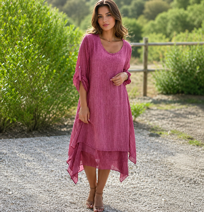 Murelle — Robe Midi Ample à Col Rond