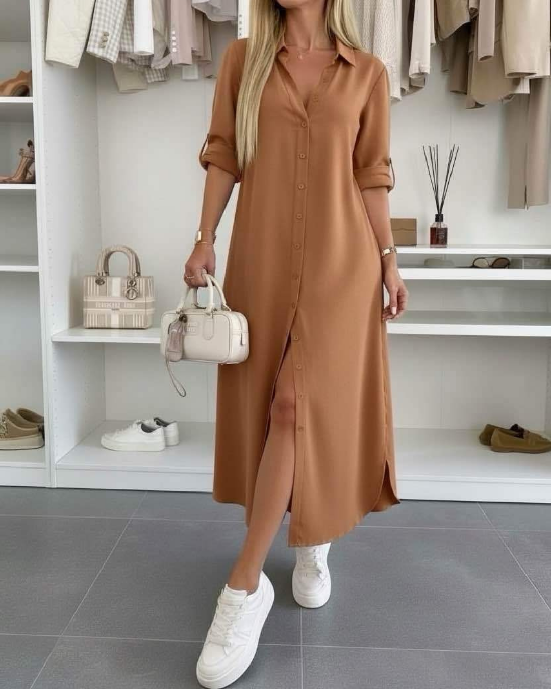 Odalys — Robe Chemise en Coton Surdimensionnée