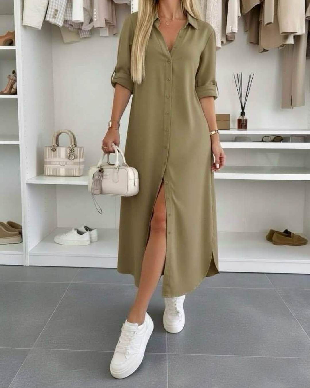 Odalys — Robe Chemise en Coton Surdimensionnée