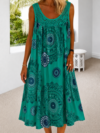 Isolde — Robe d'été sans manches imprimée