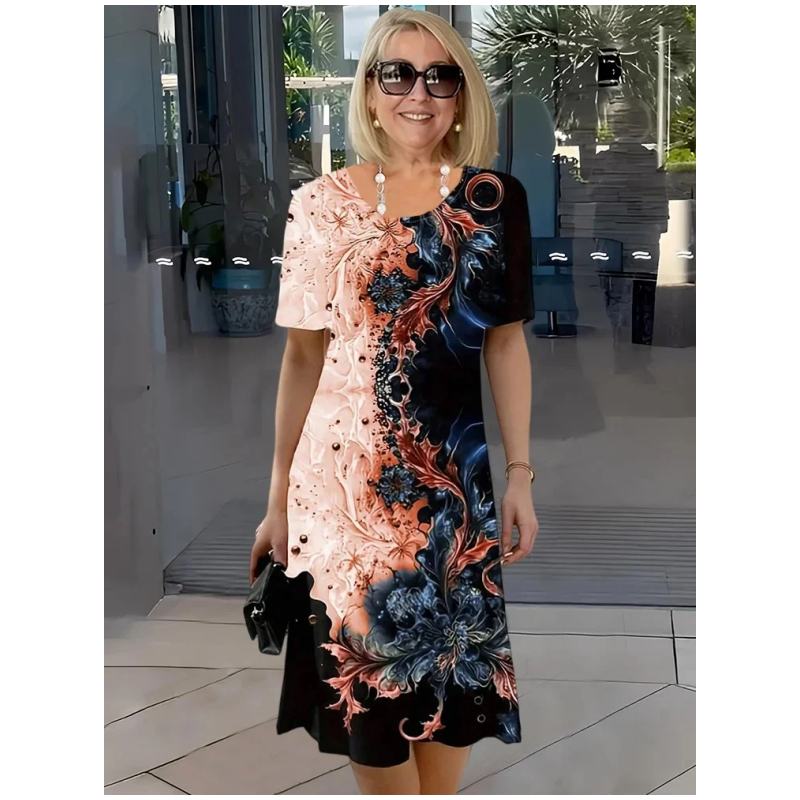 La Rosalia - Confort Robe Midi Floral Détendue