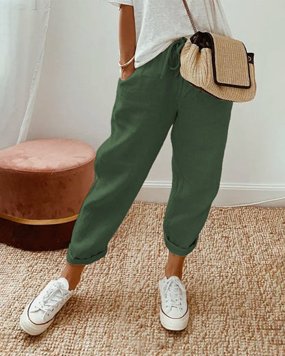 Agatha — Pantalon droit taille haute