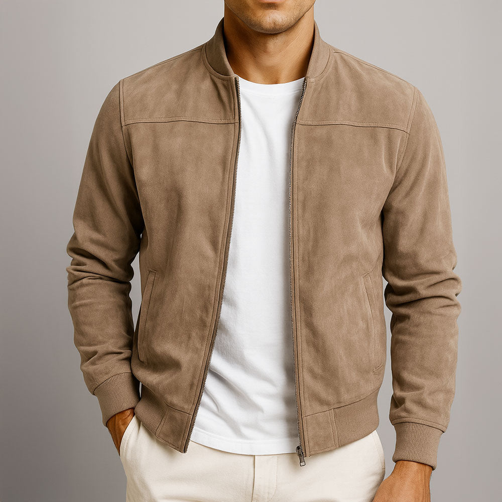 Veste en Suède – Élégance Texturée Raffinée