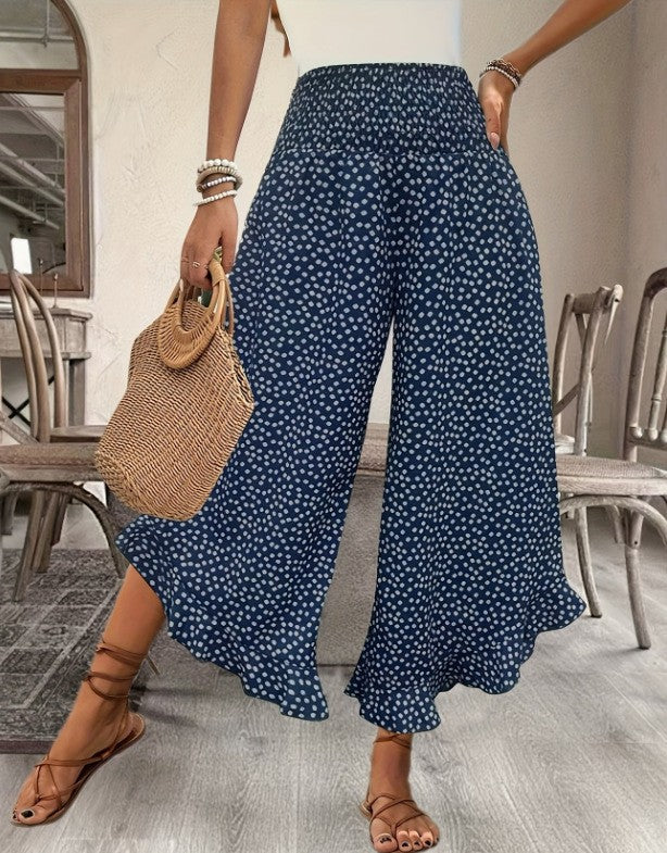 Odelia — Pantalon taille haute à jambes larges